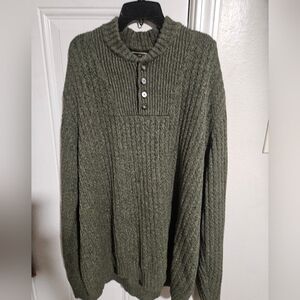 Eddie Bauer Men's Olive Crewneck Sweater Vintage 90s xl Cotton
